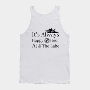 Happy Hour At The Lake Boat Cruising Tank Top